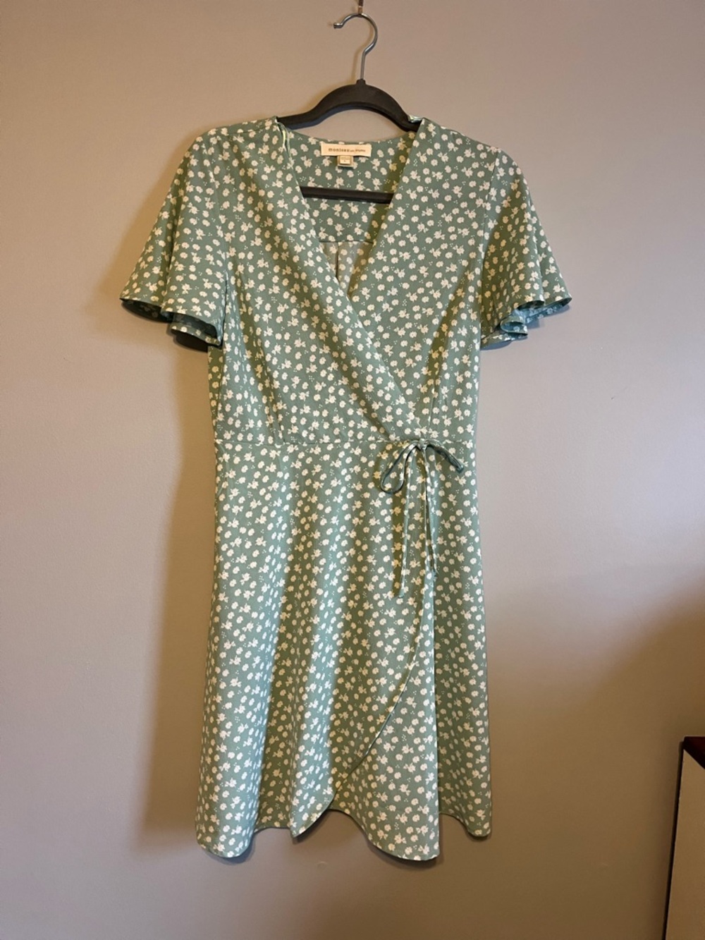 Mint green floral dress